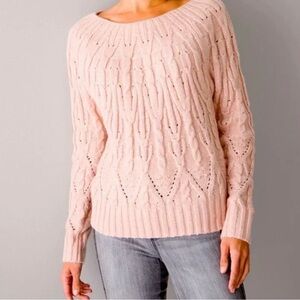White House Black Market Blush Off-Shoulder Sweater